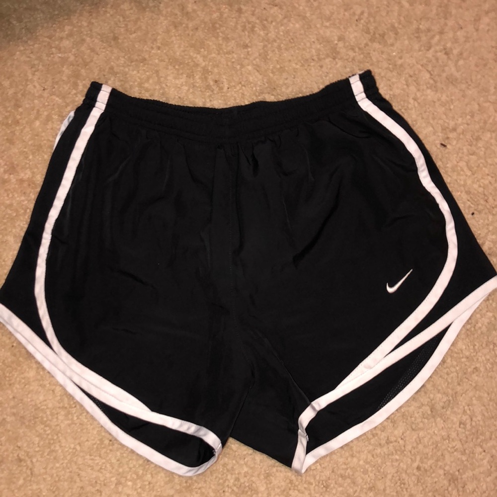 Black and white nike shorts